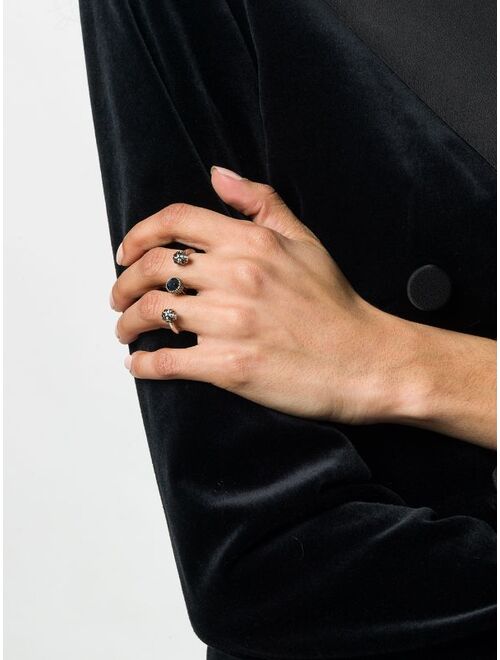 Alexander McQueen skull double finger ring
