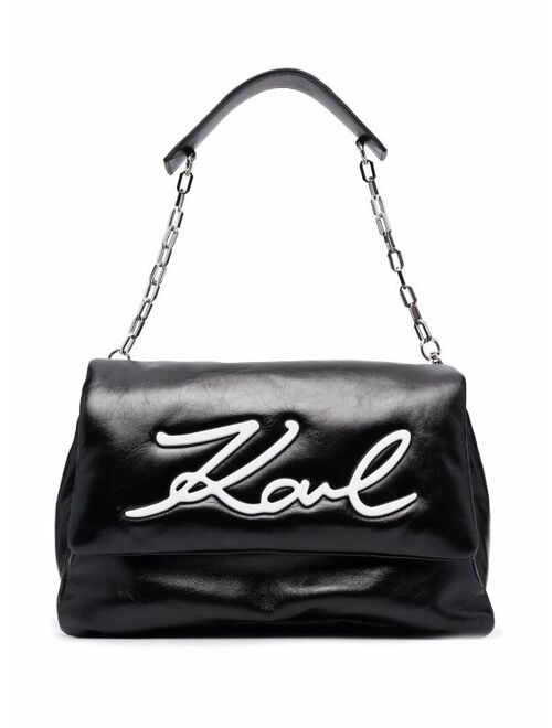 Karl Lagerfeld K/Signature large soft shoulder bag