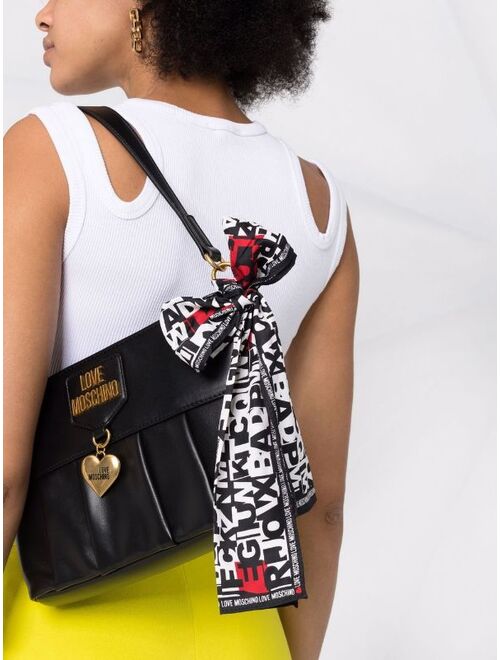 Love Moschino logo-print scarf shoulder bag