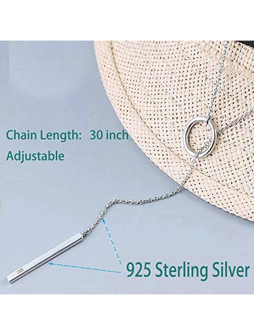 Perfect 4U Round Long Necklace 925 Sterling Silver Chain for Women Handcrafted Jewelry 16" - 30"