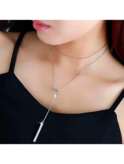 Perfect 4U Round Long Necklace 925 Sterling Silver Chain for Women Handcrafted Jewelry 16" - 30"