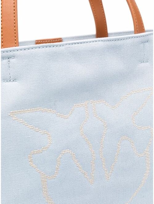 PINKO Lovebirds logo-embroidered shoulder bag