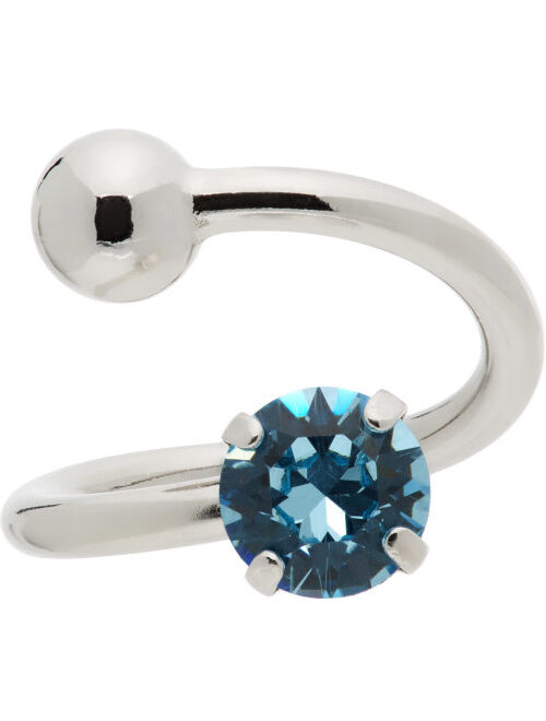 JUSTINE CLENQUET Silver & Blue Jackie Ring