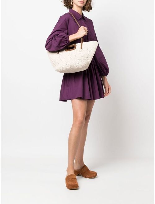 Maje woven shoulder bag
