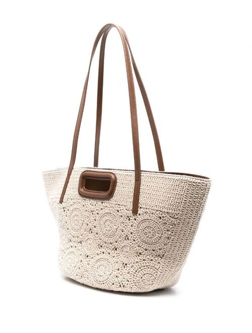 Maje woven shoulder bag