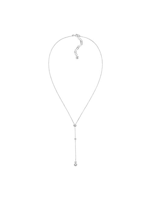 Silpada 'Marvel Lariat' Cubic Zirconia Pendant Necklace in Sterling Silver, 16" + 2"