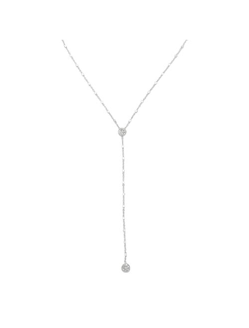 Silpada 'Crystal Falls' Cubic Zirconia Lariat Necklace in Sterling Silver, 16" + 2"