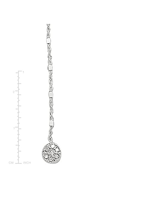 Silpada 'Crystal Falls' Cubic Zirconia Lariat Necklace in Sterling Silver, 16" + 2"