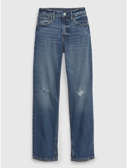 Kids Organic Cotton High Rise '90s Loose Jeans with Washwell