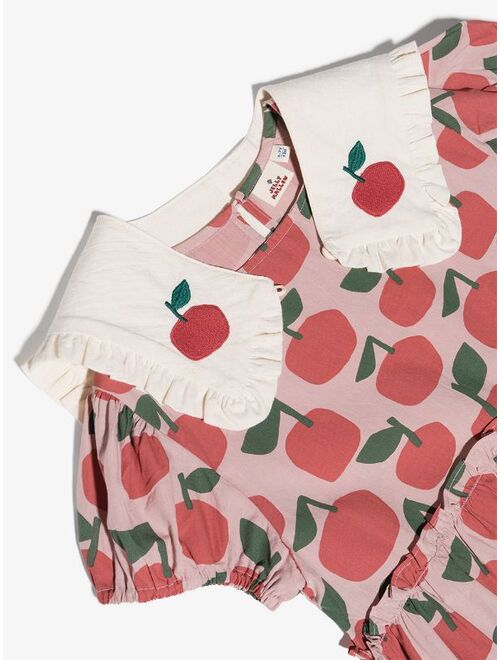 JELLYMALLOW apple-print cotton mini dress