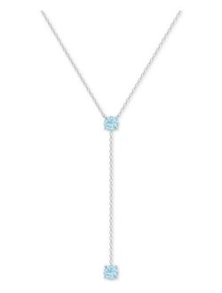 MACY'S Blue Topaz 18" Lariat Necklace (1-1/10 ct. t.w.) in Sterling Silver