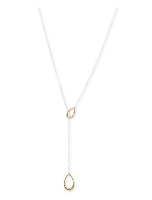 LUCKY BRAND Two-Tone Teardrop 28" Lariat Necklace