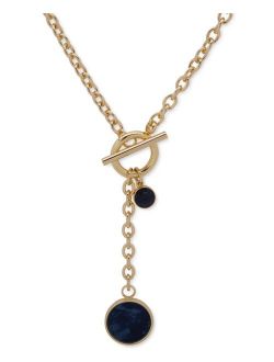 Gold-Tone Crystal 18" Toggle Lariat Necklace