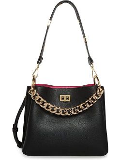 Strapped Shoulder Bag with Chain