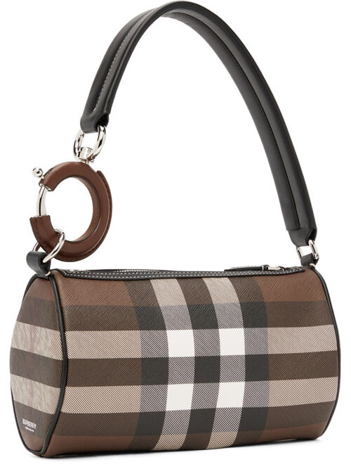 BURBERRY Brown Mini Check Rhombi Shoulder Bag