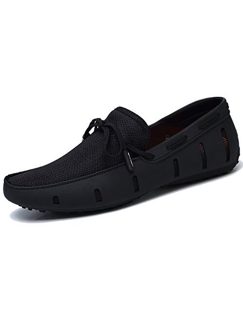 Adadila Men's Classic Braided Lace Loafer Breathable Slip On Ultra Light Shoes
