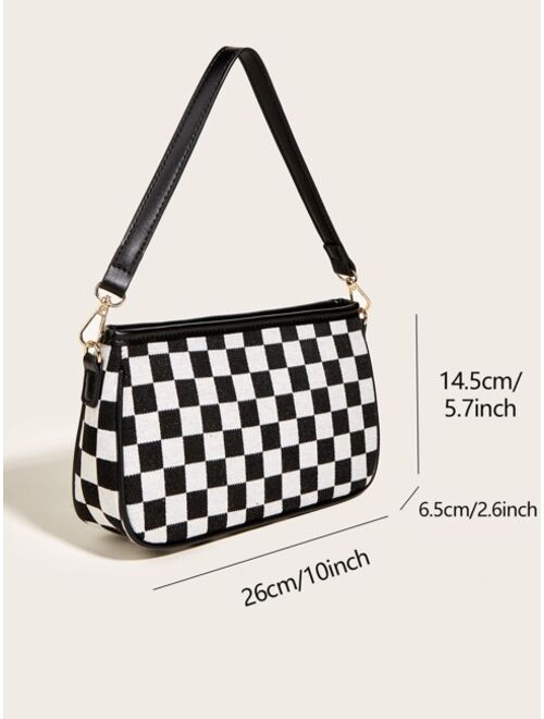 Shein Checkered Pattern Square Bag