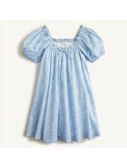 Girls' puff-sleeve dress in Liberty® fabric