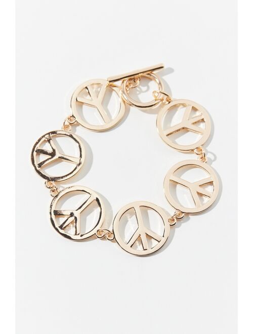 Urban Outfitters Peace Sign Toggle Bracelet