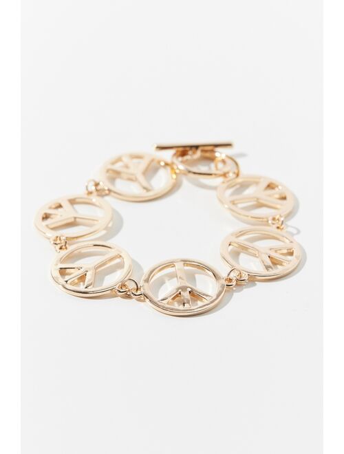 Urban Outfitters Peace Sign Toggle Bracelet