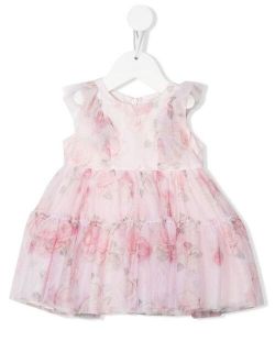 floral-print tulle dress