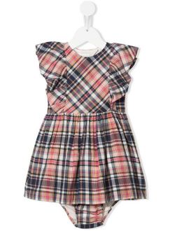 Ralph Lauren Kids tartan-check ruffle dress