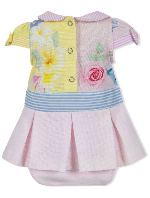 Lapin House colour-blocked floral dress