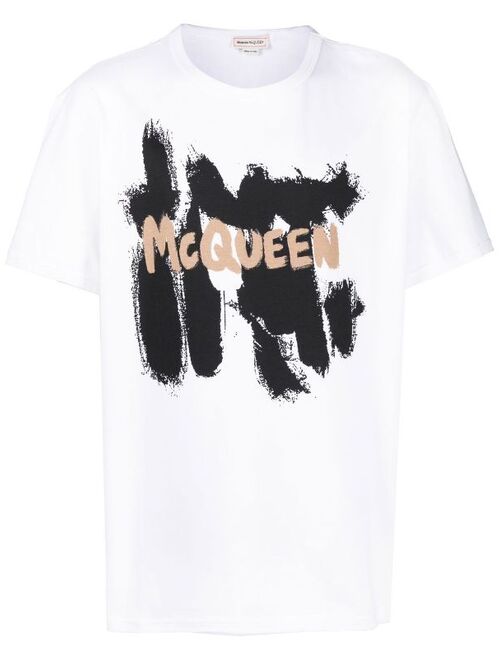 Alexander McQueen graffiti logo print T-shirt