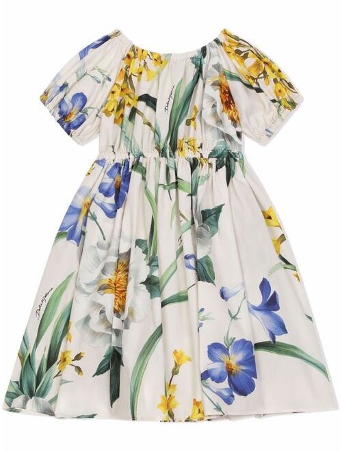 Dolce & Gabbana Kids floral-print cotton sundress