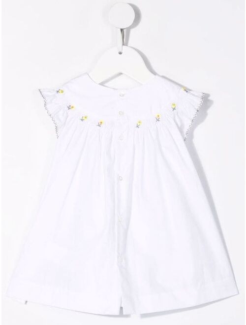 Bonpoint floral-embroidered dress