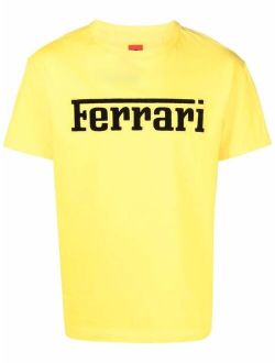 Ferrari logo-print organic cotton T-shirt