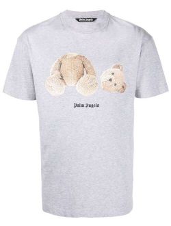 bear-print T-shirt