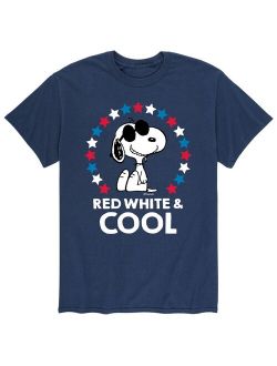 Men's Peanuts Red White And Cool Tee