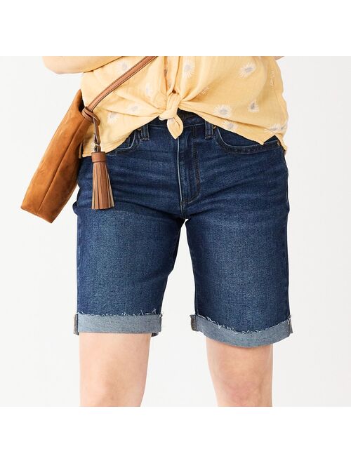Women's Sonoma Goods For Life® High-Waist 9" Bermuda Jean Shorts