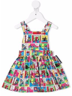 Kids comic print shift dress