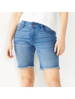 Slimming Pocket High-Waisted Bermuda Shorts