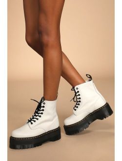 1460 Pascal Max Optical White Pisa Leather Platform Boots