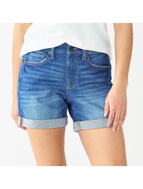 Women's Sonoma Goods For Life® High-Rise Curvy 5" Denim Shorts