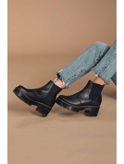 Rometty Black Leather Chelsea Boots