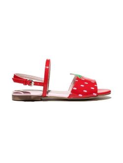 Kids strawberry-motif sandals