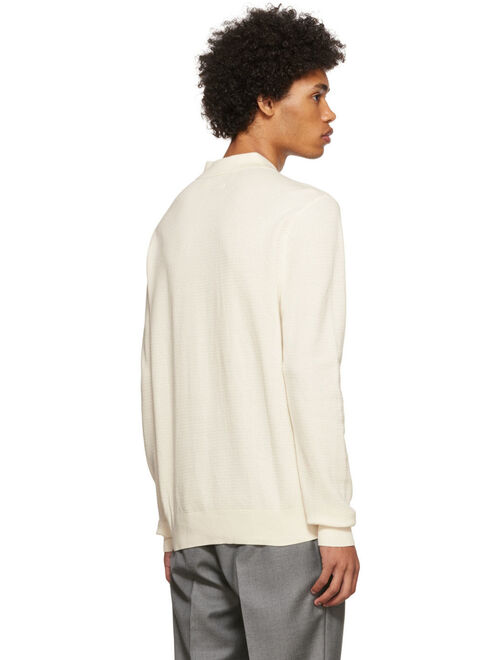 Polo Ralph Lauren Off-White Textured Knit Polo