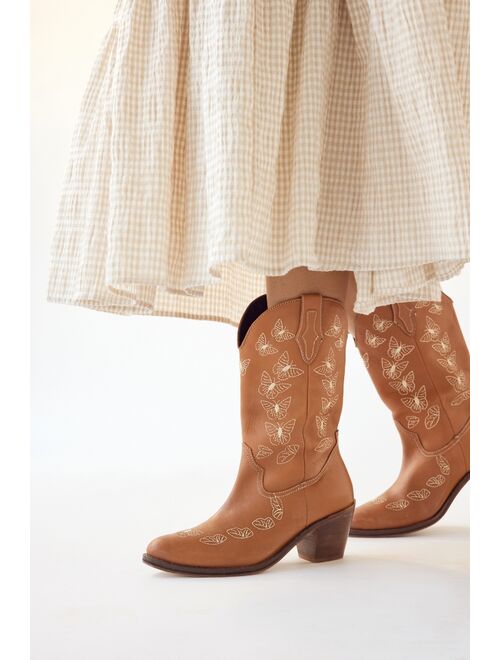 Urban Outfitters UO Butterfly Cowboy Boot