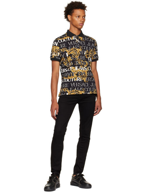 Versace Jeans Couture Black Garland Polo