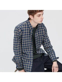 Extra Fine Cotton Broadcloth Checkered Long-Sleeve Shirt