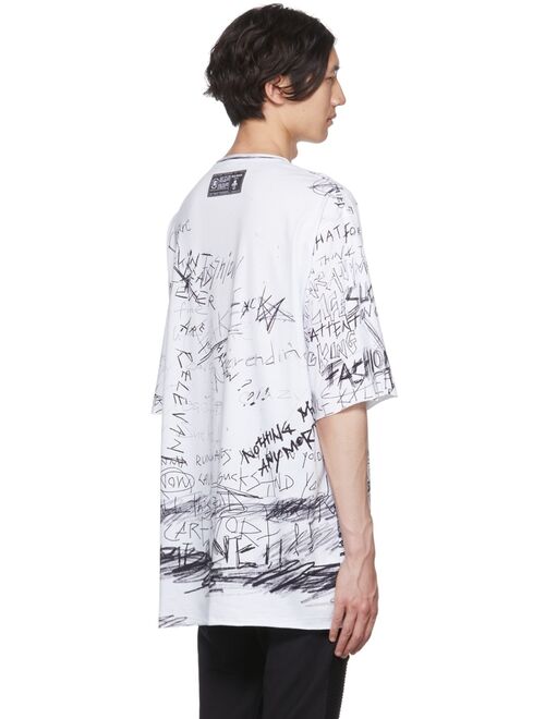 Balmain White 'Go Away' T-Shirt