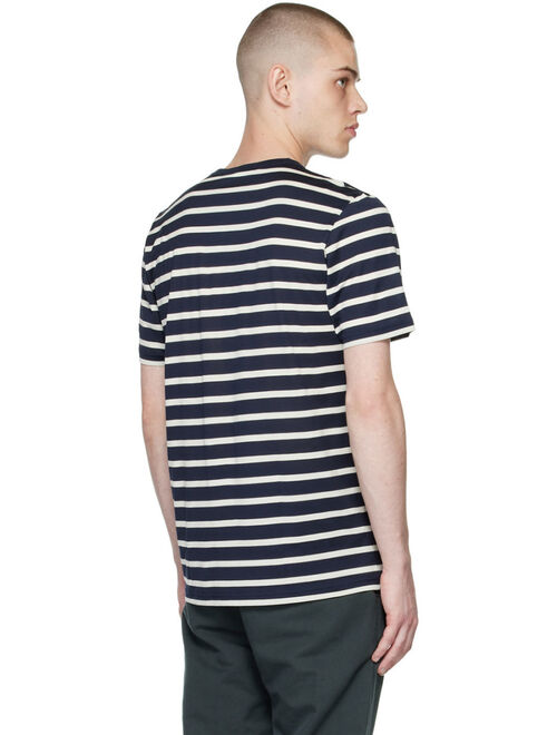 Sunspel Navy Classic Breton Striped T-Shirt
