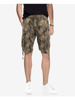 X-Ray Men's Belted Snap Pocket Cargo Shorts