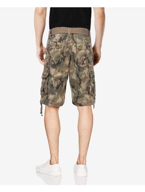 X-Ray Men's Belted Snap Pocket Cargo Shorts