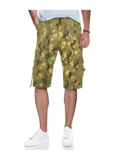 X-Ray Men's Belted D-Ring Cargo Shorts