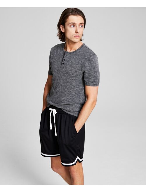 And Now This Men's Regular-Fit Contrast Trim Mesh Basketball Shorts